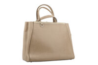 0629. Fendi 2Jours Beige Leather Gold Hardware2