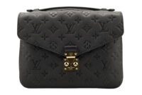 0634. Louis Vuitton Pochette Metis Black Empriente Leather, Gold Hardware1