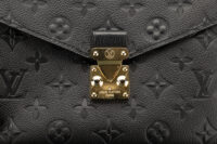0634. Louis Vuitton Pochette Metis Black Empriente Leather, Gold Hardware13