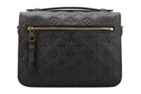 0634. Louis Vuitton Pochette Metis Black Empriente Leather, Gold Hardware4