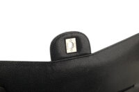 0635. Chanel Classic Maxi Double Flap Black Caviar Leather Silver Hardware-11