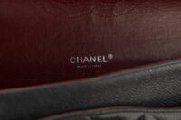 0635. Chanel Classic Maxi Double Flap Black Caviar Leather Silver Hardware-15