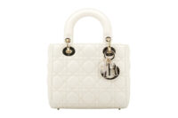0636. Dior Lady Dior Small White Cannage Leather, Champagne Hardware1