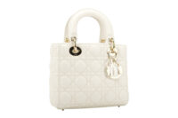 0636. Dior Lady Dior Small White Cannage Leather, Champagne Hardware2