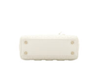 0636. Dior Lady Dior Small White Cannage Leather, Champagne Hardware6