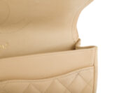 0637. Chanel Jumbo Classic Double Flap Beige Caviar, Gold Hardware13