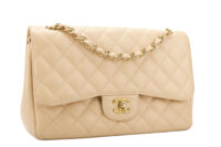 0637. Chanel Jumbo Classic Double Flap Beige Caviar, Gold Hardware2