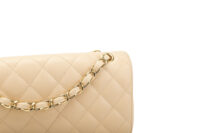 0637. Chanel Jumbo Classic Double Flap Beige Caviar, Gold Hardware8