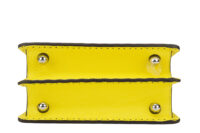 0607. Fendi Peekaboo Micro Selleria Yellow Leather, Silver Hardwar8