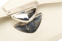 0630. Louis Vuitton Montaigne Pochette White Epi Leather, SIlver Hardware13