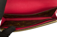 0633. Louis Vuitton Emilie Charm Folding Coin Purse Monogram Canvas, Gold Hardware13