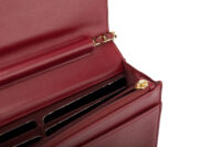 0641. Chanel Metiers D'Arts Burgundy Studded Wallet on Chain, Gold Hardware14