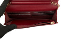 0641. Chanel Metiers D'Arts Burgundy Studded Wallet on Chain, Gold Hardware15