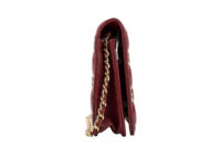 0641. Chanel Metiers D'Arts Burgundy Studded Wallet on Chain, Gold Hardware3