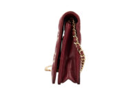 0641. Chanel Metiers D'Arts Burgundy Studded Wallet on Chain, Gold Hardware5