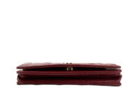 0641. Chanel Metiers D'Arts Burgundy Studded Wallet on Chain, Gold Hardware6
