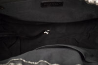0642. Chanel Coco 32 Rue Cambon Metallic Grey Nylon Tote Shopping Bag10