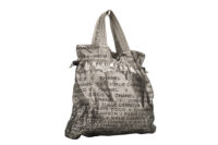 0642. Chanel Coco 32 Rue Cambon Metallic Grey Nylon Tote Shopping Bag3