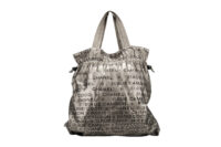 0642. Chanel Coco 32 Rue Cambon Metallic Grey Nylon Tote Shopping Bag5