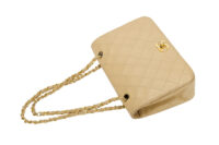 0643. Chanel Quilted Beige Leather Medium Flap Bag, Gold Hardware13