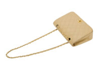 0643. Chanel Quilted Beige Leather Medium Flap Bag, Gold Hardware14