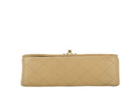 0643. Chanel Quilted Beige Leather Medium Flap Bag, Gold Hardware6