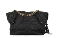 0646. Chanel Vintage Da'Oro Quilted Medium Tote, Gold Hardware4