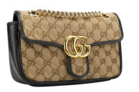 0651. Gucci Marmont Small Supreme Quilted Canvas, Gold Hardware2