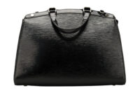 0656. Louis Vuitton Brea Black Patent Monogram Silver Hardware1