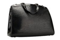 0656. Louis Vuitton Brea Black Patent Monogram Silver Hardware2
