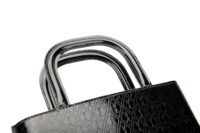 0657. Saint Laurent All Over Logo Black Metallic Monogram Shopping Tote, Brass Hardware10