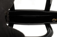 0657. Saint Laurent All Over Logo Black Metallic Monogram Shopping Tote, Brass Hardware12