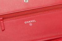 0658. Chanel Boy Wallet on Chain (WOC) Red Patent Quilted Leather, Silver Hardware11