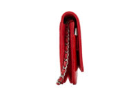 0658. Chanel Boy Wallet on Chain (WOC) Red Patent Quilted Leather, Silver Hardware3