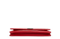 0658. Chanel Boy Wallet on Chain (WOC) Red Patent Quilted Leather, Silver Hardware6