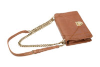 0661. Dior Diorama Small Brown Crinkled Leather, Gold Hardware10