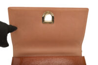 0661. Dior Diorama Small Brown Crinkled Leather, Gold Hardware13