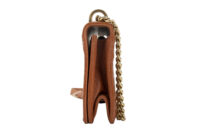 0661. Dior Diorama Small Brown Crinkled Leather, Gold Hardware4
