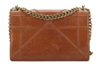 0661. Dior Diorama Small Brown Crinkled Leather, Gold Hardware5