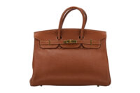 0664. Hermes Birkin 35, Brown Coffee Leather, Gold Hardware 2000 1