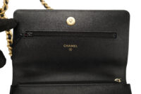 0665. Chanel 19 Wallet on Chain (WOC) Black Lambskin Leather, Mixed Chain Hardware11