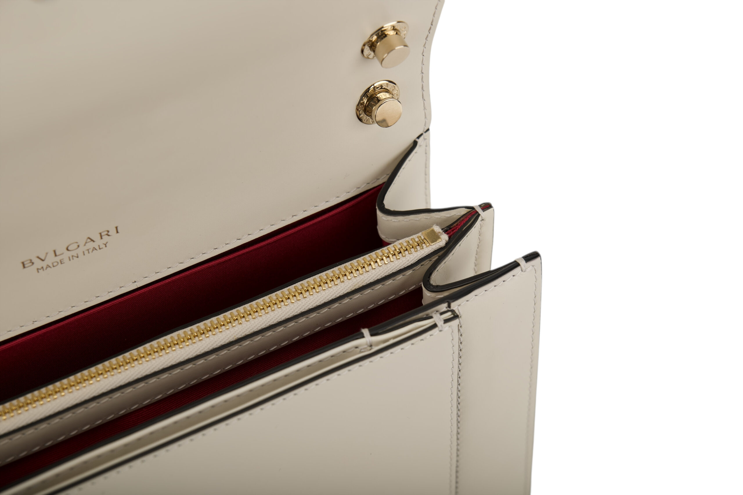 0667. Bvlgari Serpenti Forever Chain Handbag Off-white Leather, Silver Hardware16