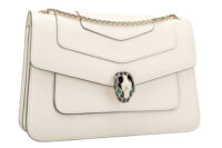 0667. Bvlgari Serpenti Forever Chain Handbag Off-white Leather, Silver Hardware2