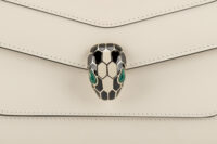 0667. Bvlgari Serpenti Forever Chain Handbag Off-white Leather, Silver Hardware7