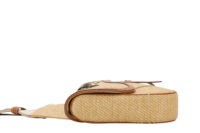 0670. Christian Dior Medium Saddle Tears Raffia Gold Hardware2