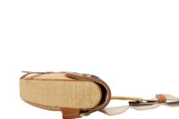 0670. Christian Dior Medium Saddle Tears Raffia Gold Hardware5