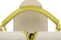 0671. Louis Vuitton Capucines BB White:Lime Leather, Gold Hardware10
