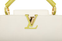 0671. Louis Vuitton Capucines BB White:Lime Leather, Gold Hardware7