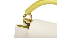 0671. Louis Vuitton Capucines BB White:Lime Leather, Gold Hardware9