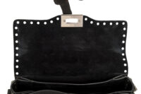 0675. Valentino Garavani Guitar Rockstud Medium Embellished Black Leather, Silver Hardware10